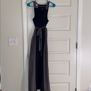 Maxi grey and blue dress